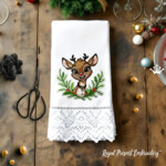 Noelle the Christmas Reindeer portrait - 4 sizes