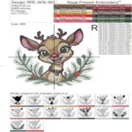Noelle the Christmas Reindeer portrait - 4 sizes