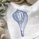 Bluework Whelk Seashell Machine Embroidery Design - 3 Sizes