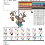 Colored Deer Head free - 4 sizes