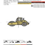 Construction equipment and Road signs set - 4 sizes