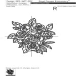 Contour blooming roses bouquet - 4 sizes