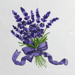 Corner Bouquet Lavender with bow - 4 sizes