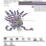 Corner Bouquet Lavender with bow - 4 sizes