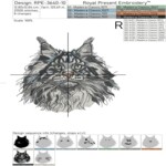 Maine Coon Cat Portrait Medium - 4 sizes