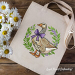 Country Goose with bow Large - 4 sizes