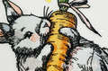 Cute Bunny Loves Carrots - 4 sizes