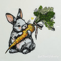 Cute Bunny Loves Carrots - 4 sizes