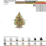 Ensemble de motifs de broderie machine Bébé chèvre de Noël et sapin aux carottes – 2 motifs