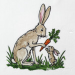 Mother Bunny Feeding Little Rabbit - 6 sizes