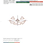 Cute Jack-O'-Lantern Lite Applique in 5 Sizes