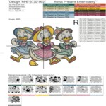 Dancing ducks and sailors set  - 4 sizes