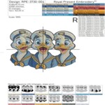 Dancing ducks and sailors set  - 4 sizes