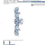 Deep Blue Baroque Borders Set - 4 sizes