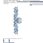 Deep Blue Baroque Borders Set - 4 sizes