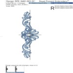 Deep Blue Baroque Borders Set - 4 sizes