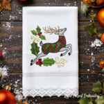 Christmas Reindeer with Baroque Accents - 6 sizes