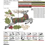 Christmas Reindeer with Baroque Accents - 6 sizes