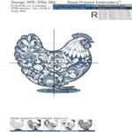 Delft Blue Hen - 4 sizes