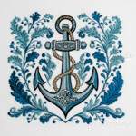 Delft Blue Anchor - 4 sizes