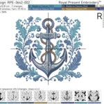 Delft Blue Anchor - 4 sizes