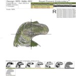 Dinosaur Tyrannosaurus Rex portrait - 4 sizes