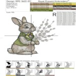 Easter Bunny with willow medium - 4 sizes