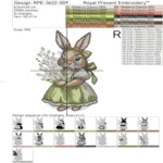 Easter Bunny girl with willow medium - 4 sizes