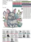 Easter Bunny in the meadow design - 4 sizes