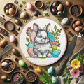 Easter Bunny in the meadow design - 4 sizes