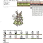 Easter Bunny Girl with willow Bouquet - 4 sizes