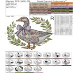 Country Goose with bow - 4 sizes