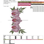 Three orchids border in 4 sizes