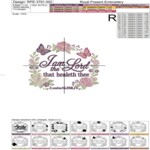 I Am the Lord That Healeth Thee Floral Bible Verse Machine Embroidery Design - Exodus 15:26 - 4 sizes