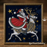 Fairytale Santa on a White Reindeer - 4 sizes