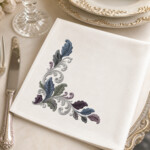 Baroque Leaves for Napkins and Table Linens - 4 sizes