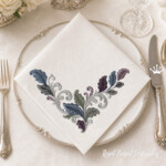 Baroque Leaves for Napkins and Table Linens - 4 sizes