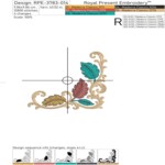 Corner Baroque with Colorful Leaves for Home Textile - 4 sizes