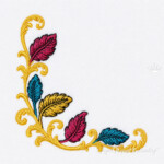 Baroque Corner with Colorful Leaves for Home Textiles - 4 sizes