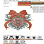 Baroque ball with bow and greenery - 4 sizes