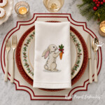 Christmas Bunny and Carrot Ornaments Embroidery Designs Set - 4 Sizes