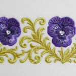 Golden Baroque Border with Pansies - 4 sizes