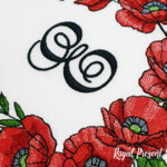 Floral wreath with poppies medium - 4 sizes