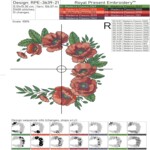 Floral wreath with poppies medium - 4 sizes