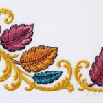 Bordure avec feuilles colorées - 4 tailles