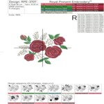 Three bouquets of roses set