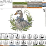 Goose with Lilies of the Valley Large - 4 sizes