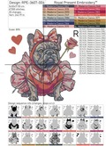 Girl in love French Bulldog Mega design - 4 sizes
