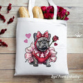 Girl in love French Bulldog Mega design - 4 sizes