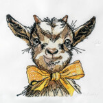 Pocket Baby Goat with a bow - 3 sizes